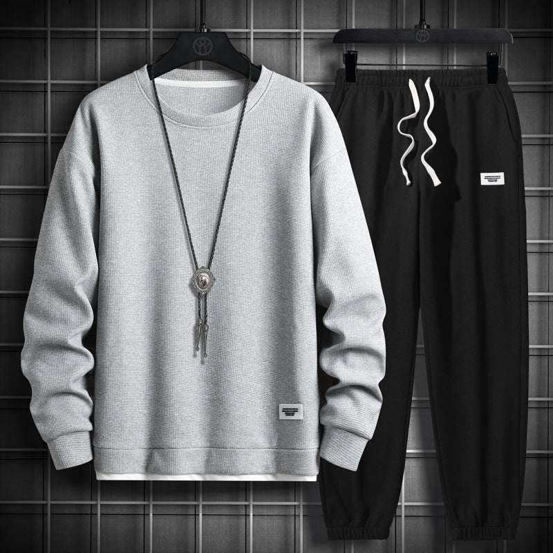 T Shirt Cool Waffle Autumn Men's Wear