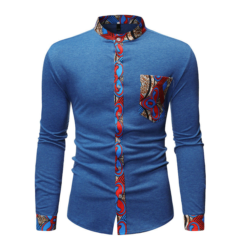 Cross Border Fashion Men\'s Shirt New Men\'s African