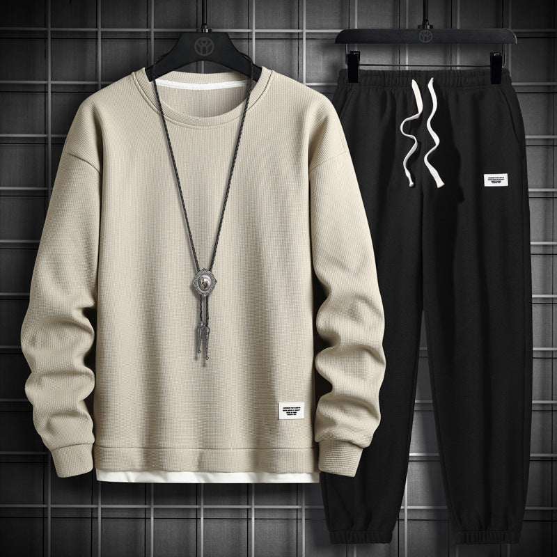 T Shirt Cool Waffle Autumn Men's Wear