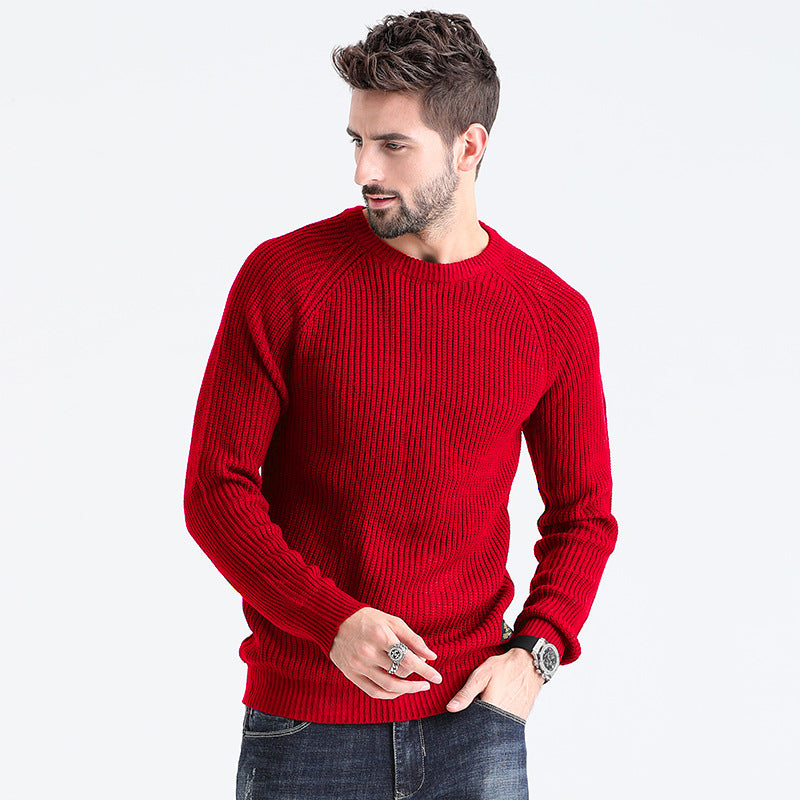 Men's Autumn And Winter New Round Neck Bottoming Sweater