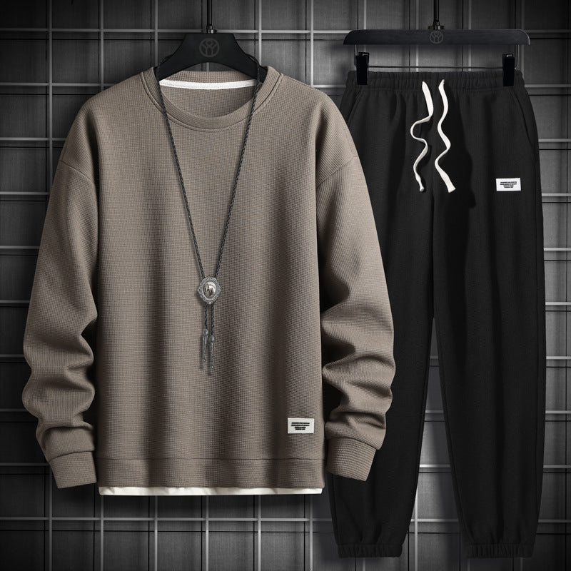 T Shirt Cool Waffle Autumn Men's Wear