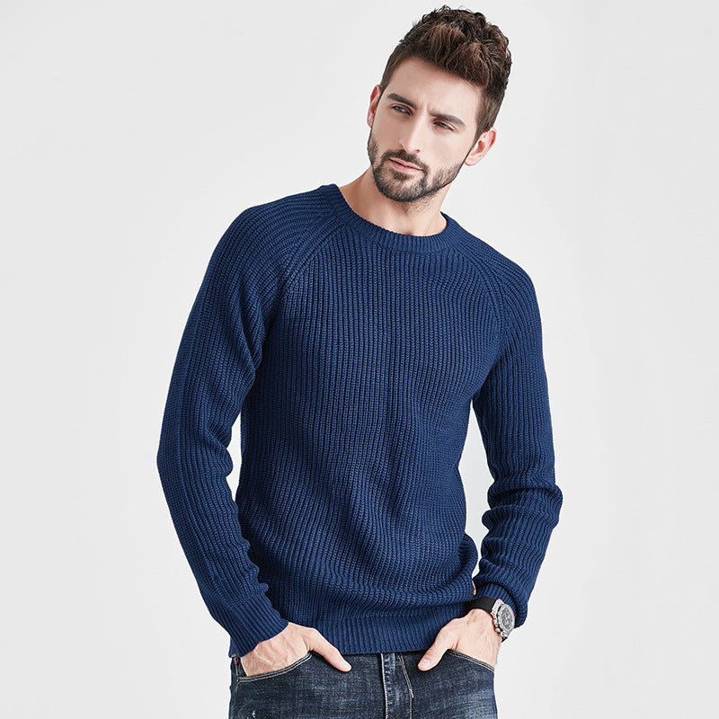 Men's Autumn And Winter New Round Neck Bottoming Sweater